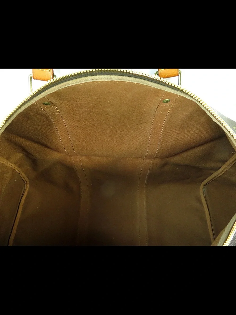 Louis Vuitton Brown & Tan Monogram Duffel Bag